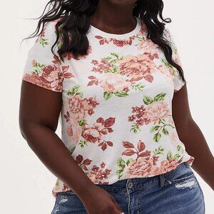 Plus Size 3X or 4X Womens Floral TORRID Summer Spring t-shirt top NWOT Classic